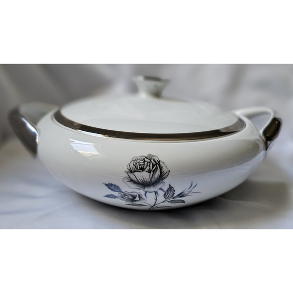 Royal Song Other - Royal Song Fine China Monlight Rose Round Vegetable Bowl With Lid Discontinued